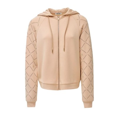 блуза,дамски,блузи,salsa,jeans,21010500,regular,fit,full,zip,sweatshirt,dark,beige,v1