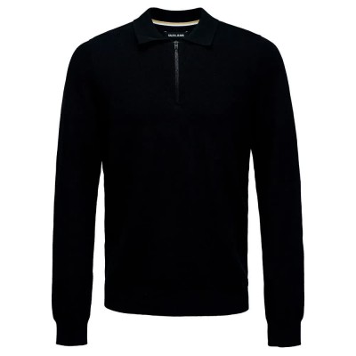 блуза,мъжки,пуловери,salsa,jeans,basic,regular,fit,half,zip,sweater,black,(black)