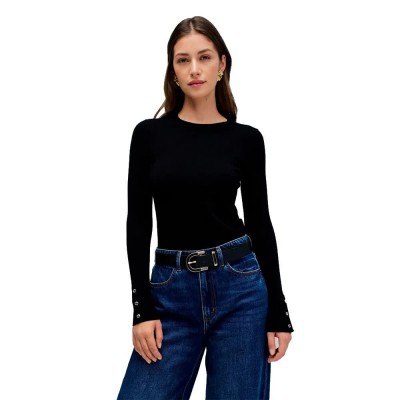блуза,дамски,пуловери,дамски,плетени,дрехи,salsa,jeans,basic,slim,fit,sweater,black