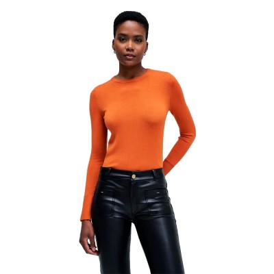 блуза,дамски,пуловери,дамски,плетени,дрехи,salsa,jeans,basic,slim,fit,sweater,medium,orange
