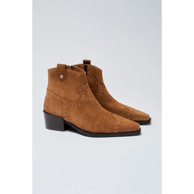 дамски,боти,дамски,високи,обувки,за,ходене,salsa,jeans,cowboy,booties,medium,beige,(brown)