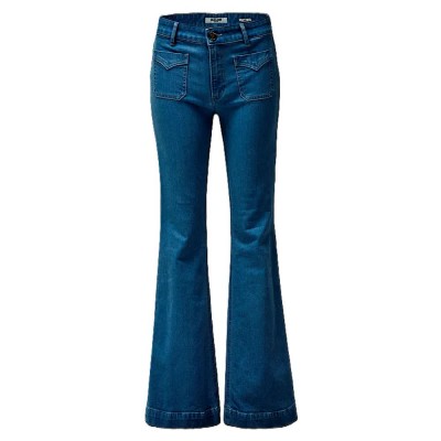 дънки,дамски,панталони,salsa,jeans,destiny,push,up,flare,fit,jeans,medium,wash,(blue)