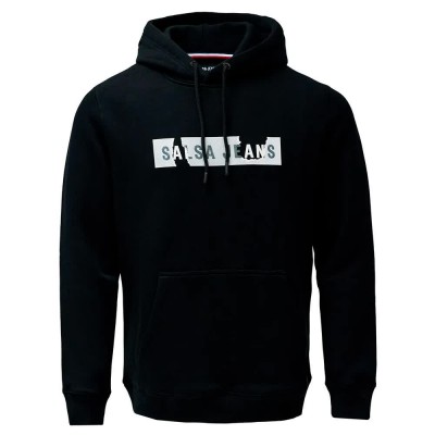 блуза,мъжки,пуловери,salsa,jeans,french,terry,regular,fit,hoodie,sweater,black,(black)