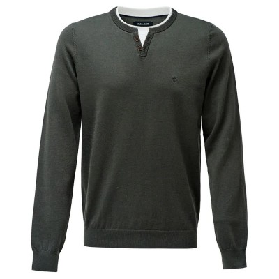 блуза,мъжки,пуловери,salsa,jeans,henley,regular,fit,sweater,dark,green,v1