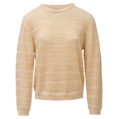 блуза,дамски,пуловери,дамски,плетени,дрехи,salsa,jeans,metallic,threaded,regular,fit,sweater,medium,pearl,v1,(beige)