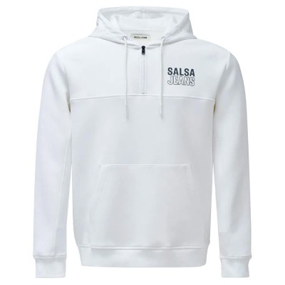 блуза,мъжки,пуловери,salsa,jeans,scuba,regular,fit,hoodie,sweater,white