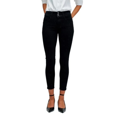 дънки,дамски,панталони,salsa,jeans,secret,push,in,cropped,skinny,fit,jeans,black,(black)