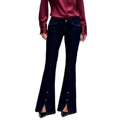 дънки,дамски,панталони,salsa,jeans,wonder,front,opening,push,up,flare,fit,jeans,medium,wash