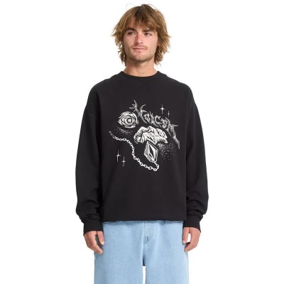 блуза,мъжки,пуловери,volcom,recto,verso,sweatshirt,black,(black)