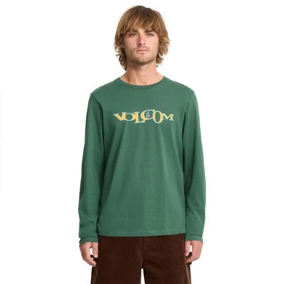 тениска,мъжки,тениски,volcom,skidder,long,sleeve,t,shirt,vineyard,green