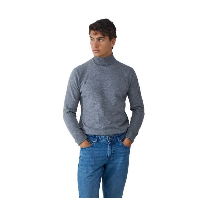 блуза,мъжки,пуловери,balmohk,30000130,high,neck,sweater,grey,grey