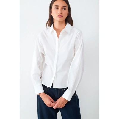 риза,с,дълъг,ръкав,дамски,блузи,дамски,ризи,balmohk,fitted,long,sleeve,shirt,white,white,melange