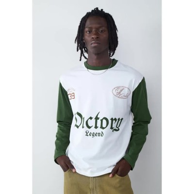 тениска,мъжки,тениски,дамски,тениски,balmohk,print,soccer,long,sleeve,t,shirt,white,(white,white)