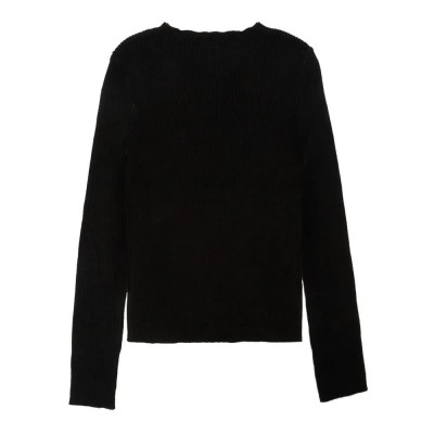 блуза,дамски,пуловери,дамски,плетени,дрехи,balmohk,thin,sweater,black,black