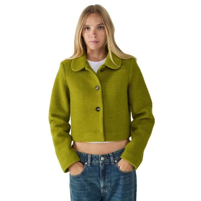 яке,дамски,якета,и,палта,balmohk,wool,texture,jacket,green,spinach,green