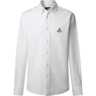 риза,с,дълъг,ръкав,мъжки,ризи,façonnable,bird,yale,oxford,long,sleeve,shirt,white
