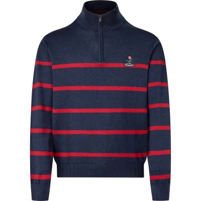 блуза,мъжки,пуловери,façonnable,cosilk,stop,half,zip,sweater,blue,(pop,blue)