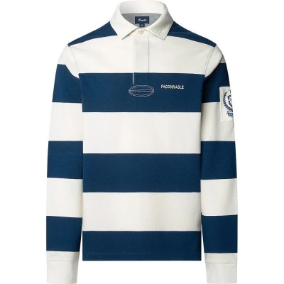 блуза,с,яка,мъжки,блузи,с,яка,façonnable,iqon,stripe,rugby,long,sleeve,polo,naval,blue