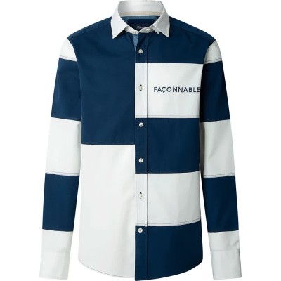 риза,с,дълъг,ръкав,мъжки,ризи,façonnable,stop,rugby,patch,6,long,sleeve,shirt,blue,(naval,blue)