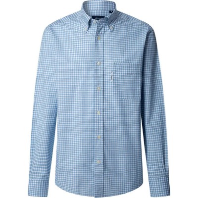 риза,с,дълъг,ръкав,мъжки,ризи,façonnable,vichy,long,sleeve,shirt,blue,(dark,denim,blue)