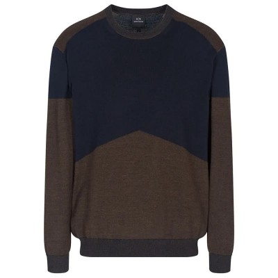 блуза,мъжки,пуловери,armani,exchange,xm000901,af11965,sweater,brown,(deep,navy,chocolate,mel)