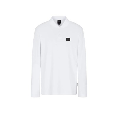 мъжки,блузи,с,яка,armani,exchange,xm001394,af16262,long,sleeve,polo,white,(white)