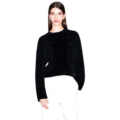блуза,дамски,пуловери,дамски,плетени,дрехи,armani,exchange,xw000782,af16685,sweater,black,(black)