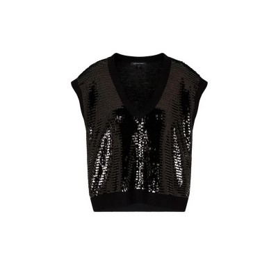 потник,дамски,пуловери,дамски,плетени,дрехи,armani,exchange,xw001325,af16682,knitted,vest,black,sequins