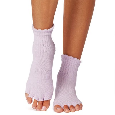чорапи,дамски,чорапи,toesox,pilates,grip,mellody,scallop,h,t,socks,purple,(soft,lavender)