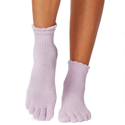 чорапи,дамски,чорапи,toesox,pilates,grip,mellody,scallop,f,t,socks,purple,(soft,lavender)