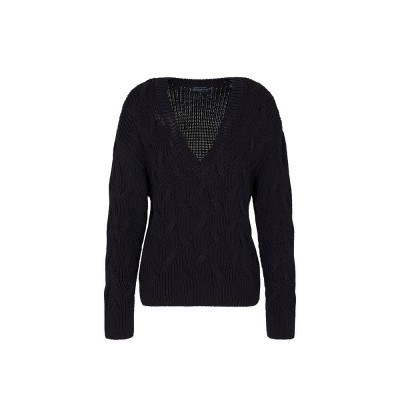 блуза,дамски,пуловери,дамски,плетени,дрехи,armani,exchange,xw001771,af16638,v,neck,sweater,black,(black)