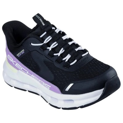 маратонки,детски,маратонки,skechers,glide,step,+,trainers,black,synthetic,purple,trim