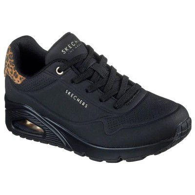 маратонки,дамски,маратонки,skechers,uno,jungle,nite,trainers,black,durabuck,leopard,printed,suede,mesh,trim,(black)