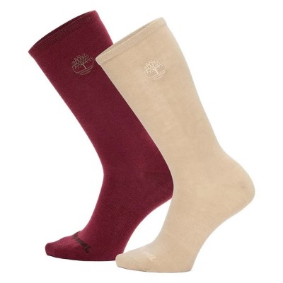 чорапи,дамски,чорапи,timberland,lightweight,thermal,long,socks,2,pairs,burgundy,(beige,red)