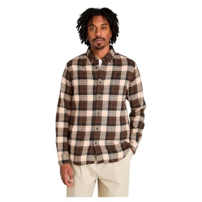 карирана,риза,мъжки,ризи,timberland,midweight,flannel,check,long,sleeve,shirt,chocolate,brown,yd,chocolate,(brown)