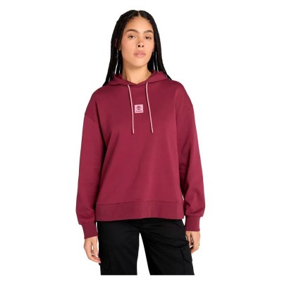 суичър,дамски,блузи,timberland,stack,logo,loop,back,hoodie,burgundy,(pink)