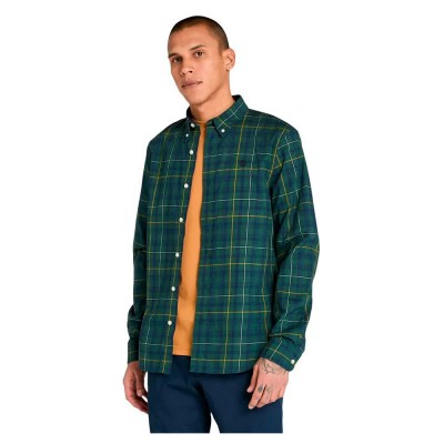 карирана,риза,мъжки,ризи,timberland,stretch,poplin,check,long,sleeve,shirt,green,gables,yd