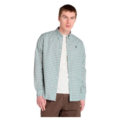 риза,с,дълъг,ръкав,мъжки,ризи,timberland,stretch,poplin,gingham,long,sleeve,shirt,silver,blue,yd,(green,grey)