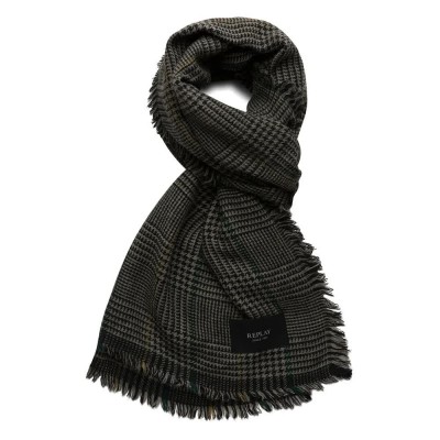 шал,ръкавици,шапки,и,шалове,replay,ax9252.001.a1401c,scarf,black,(black,deep,lichen,green,ul)