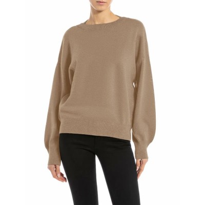 блуза,дамски,пуловери,дамски,плетени,дрехи,replay,dk3901.000.g23372,sweater,camel,(beige)