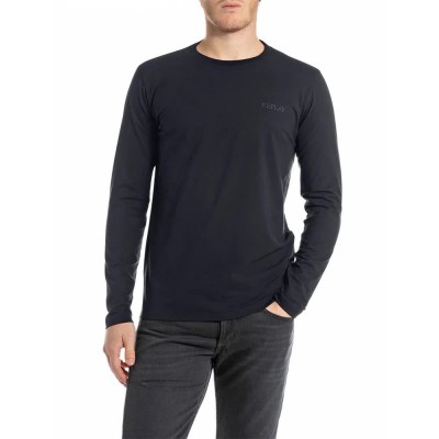 тениска,мъжки,тениски,replay,m3233.000.23352p,long,sleeve,t,shirt,blue,(dark,navy)