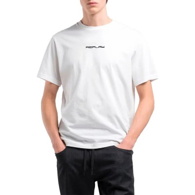 тениска,мъжки,тениски,дамски,тениски,replay,m3503z.000.2660,short,sleeve,t,shirt,white,(natural,white)