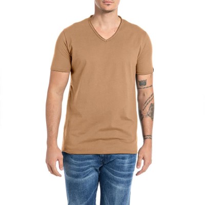тениска,мъжки,тениски,replay,m3591a.000.2660,short,sleeve,t,shirt,brown,sugar,(brown)