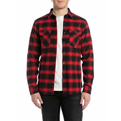 риза,с,дълъг,ръкав,мъжки,ризи,replay,m4151r.000.52830,long,sleeve,shirt,red,(black,red)