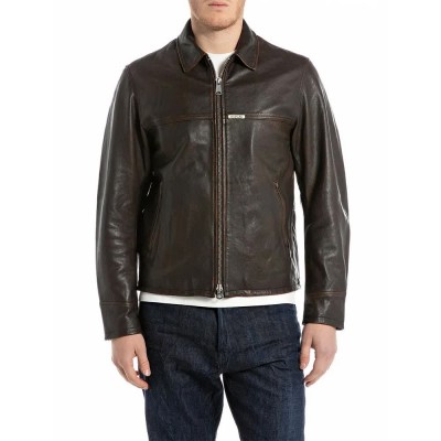 яке,мъжки,якета,дамски,якета,и,палта,replay,m8457.000.85194s,leather,jacket,brown,(brown)