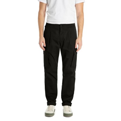 панталони,мъжки,панталони,replay,m9015c.000.84999,cargo,pants,black