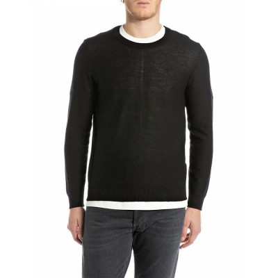 блуза,мъжки,пуловери,дамски,пуловери,replay,uk4863.000.g23676,sweater,black
