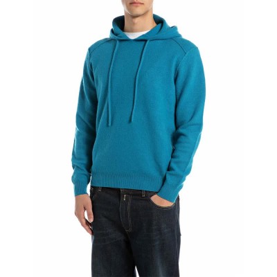 блуза,мъжки,пуловери,replay,uk4891.000.g23920,hoodie,sweater,blue,(teal,blue)