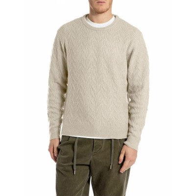 блуза,мъжки,пуловери,replay,uk4872.000.g23894,sweater,sand,(beige)