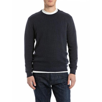 блуза,мъжки,пуловери,replay,uk4881.000.g22994,sweater,indigo,blue